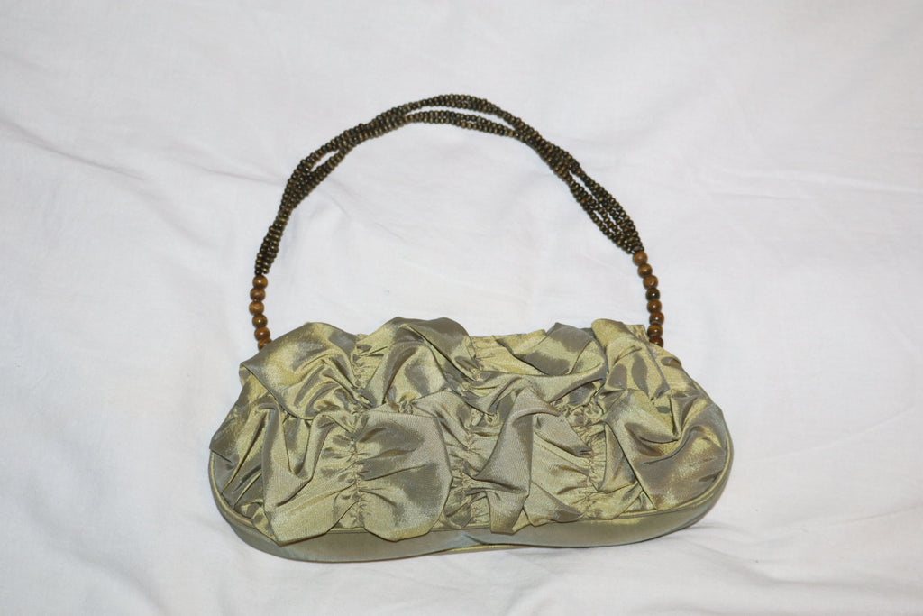 Bolso pistacho fruncidos