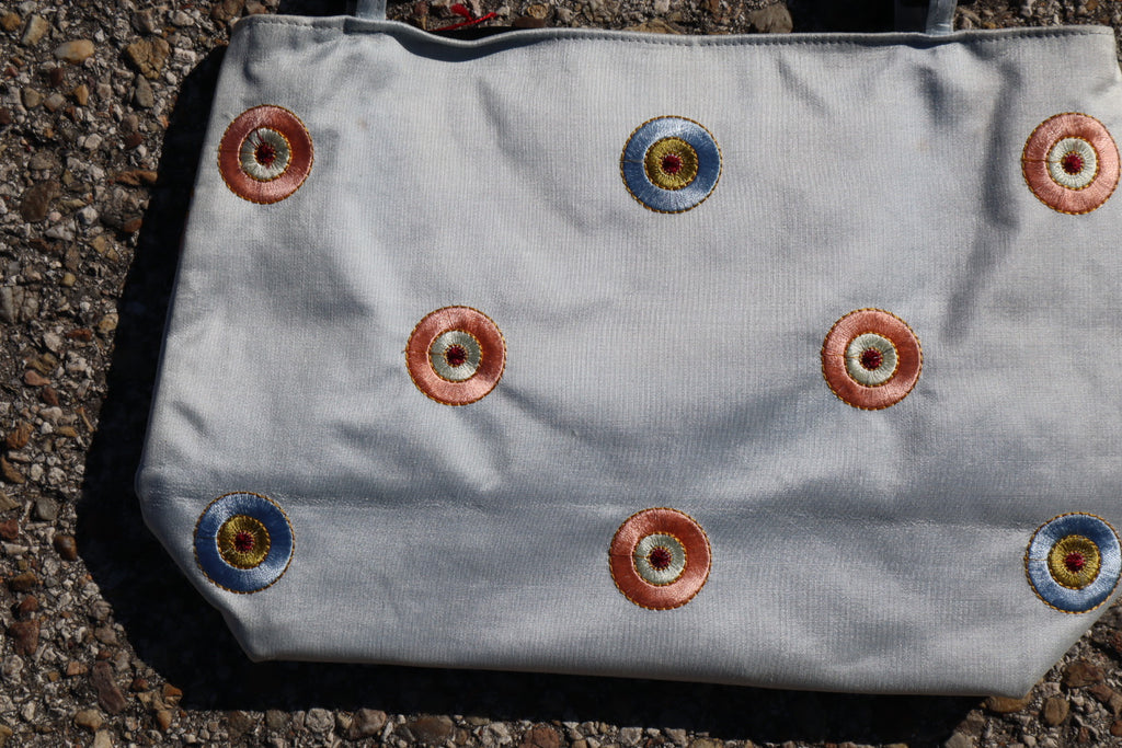 Bolso con dos caras azul