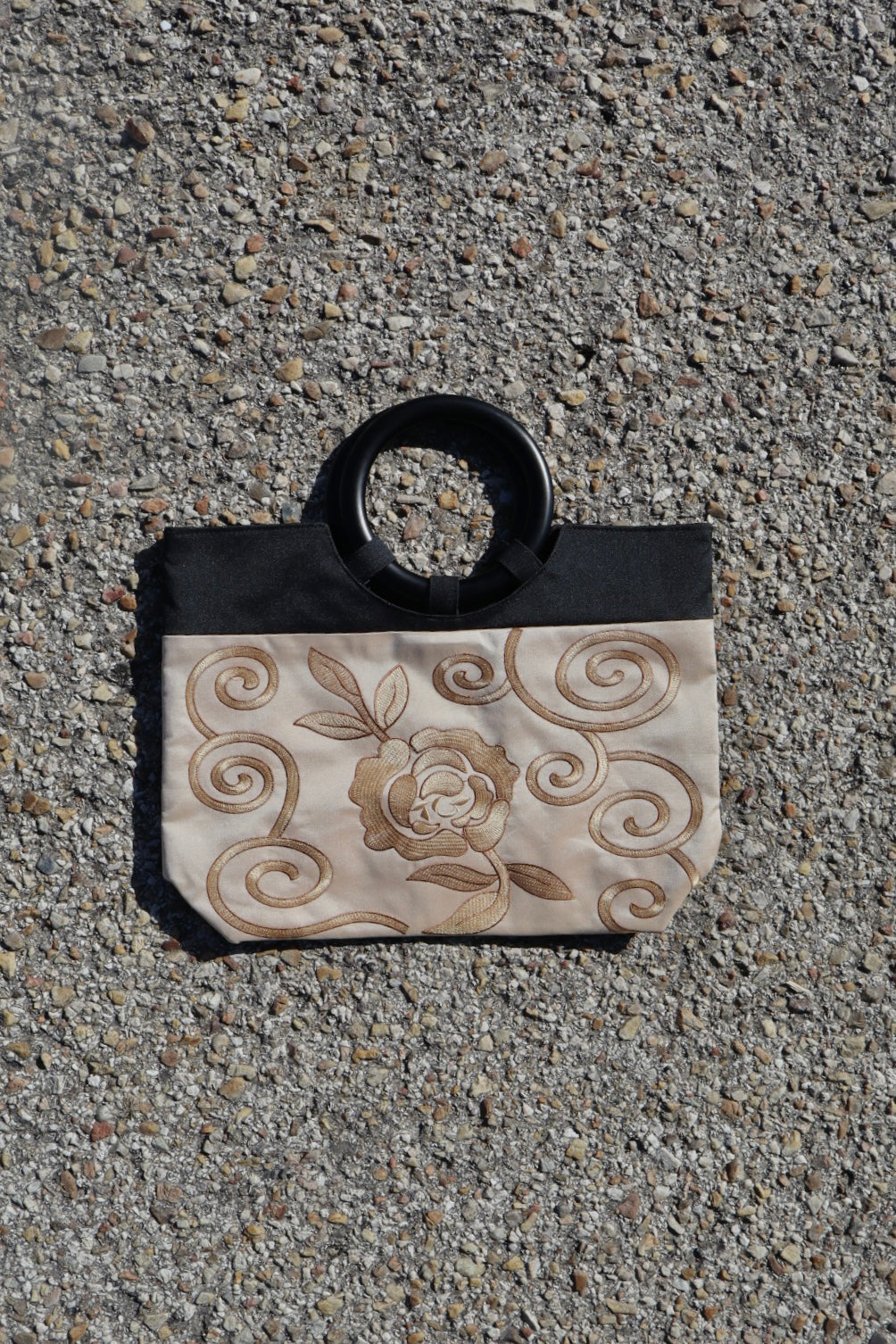 Bolso de mano beige