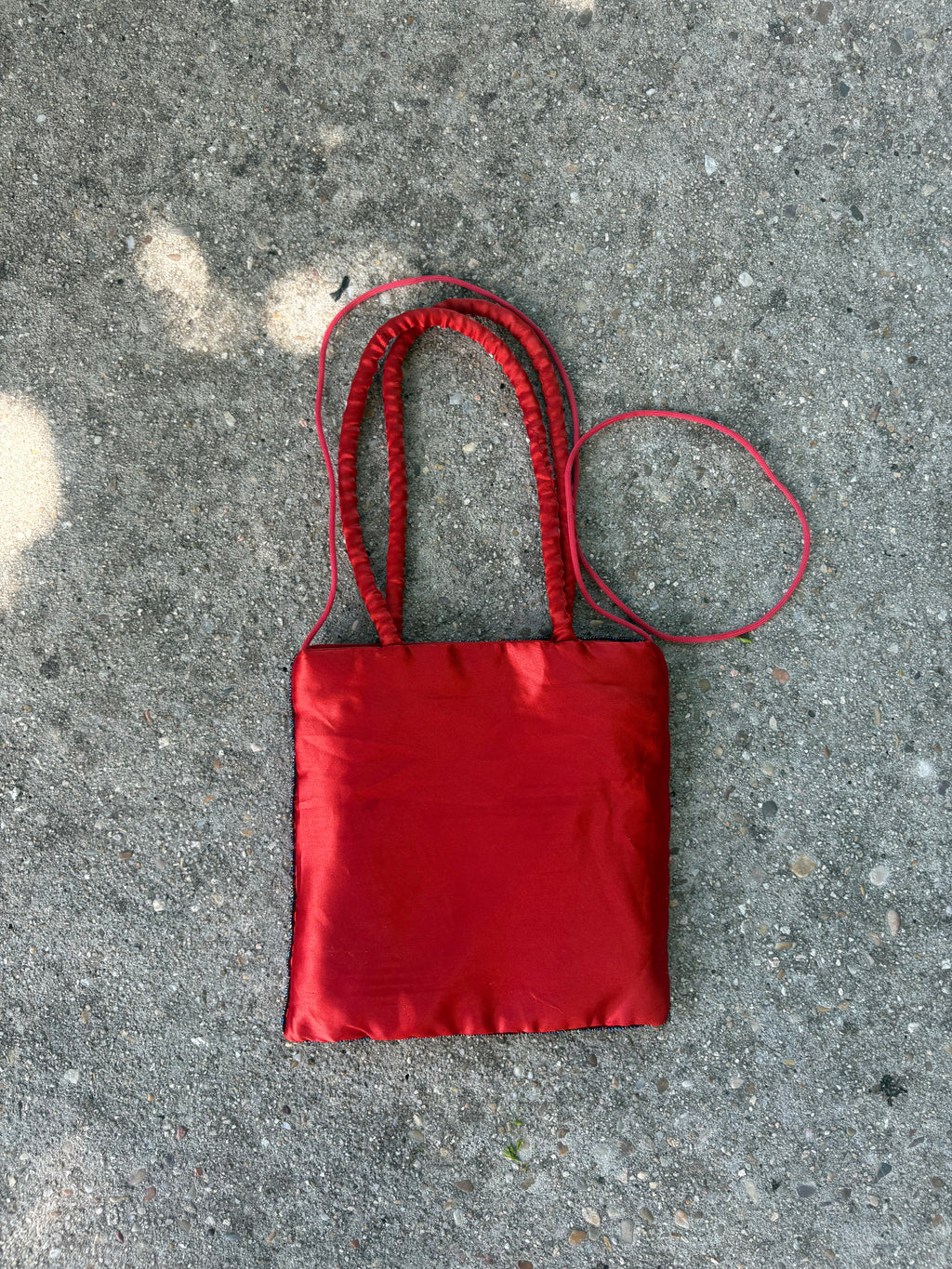 Bolso rojo espejos doble asa