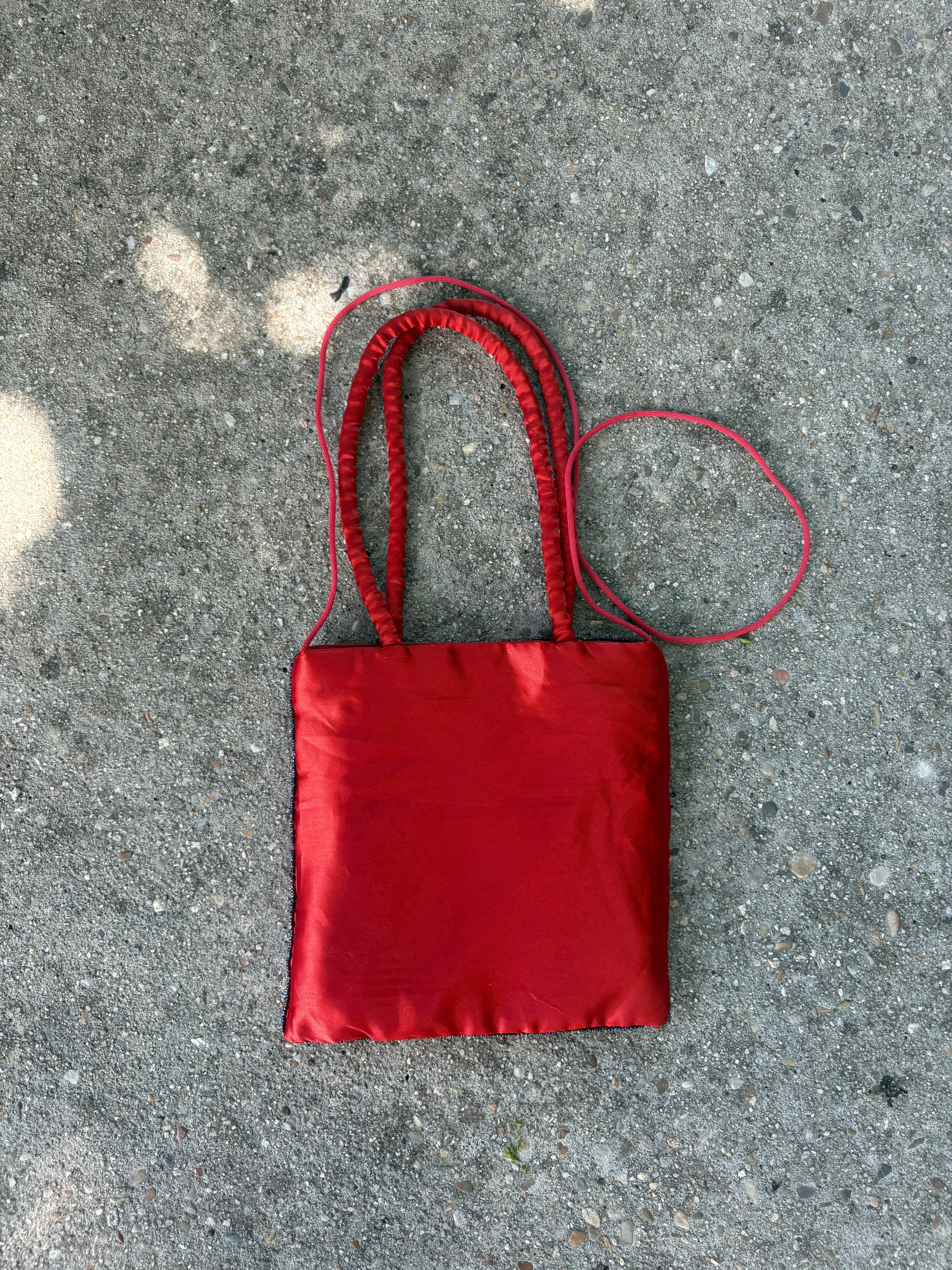 Bolso rojo espejos doble asa