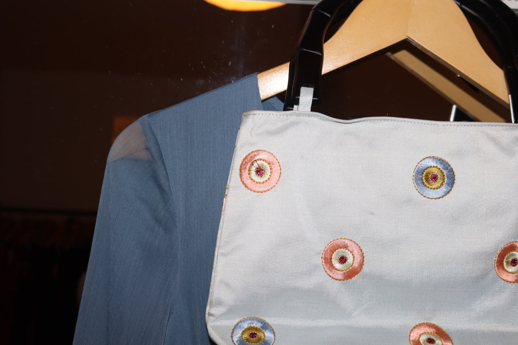 Bolso con dos caras azul