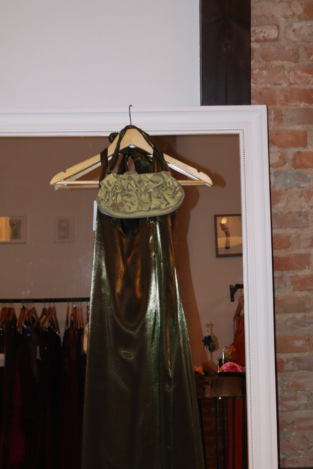 Bolso pistacho fruncidos