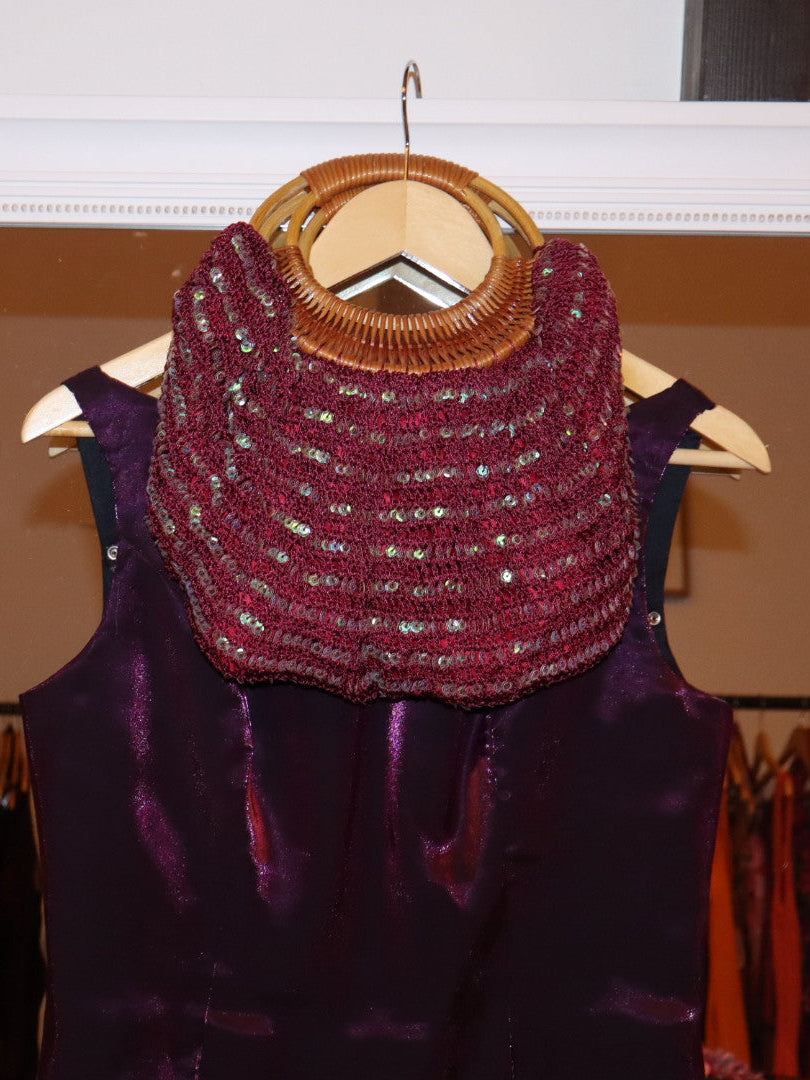 Bolso madera lentejuelas