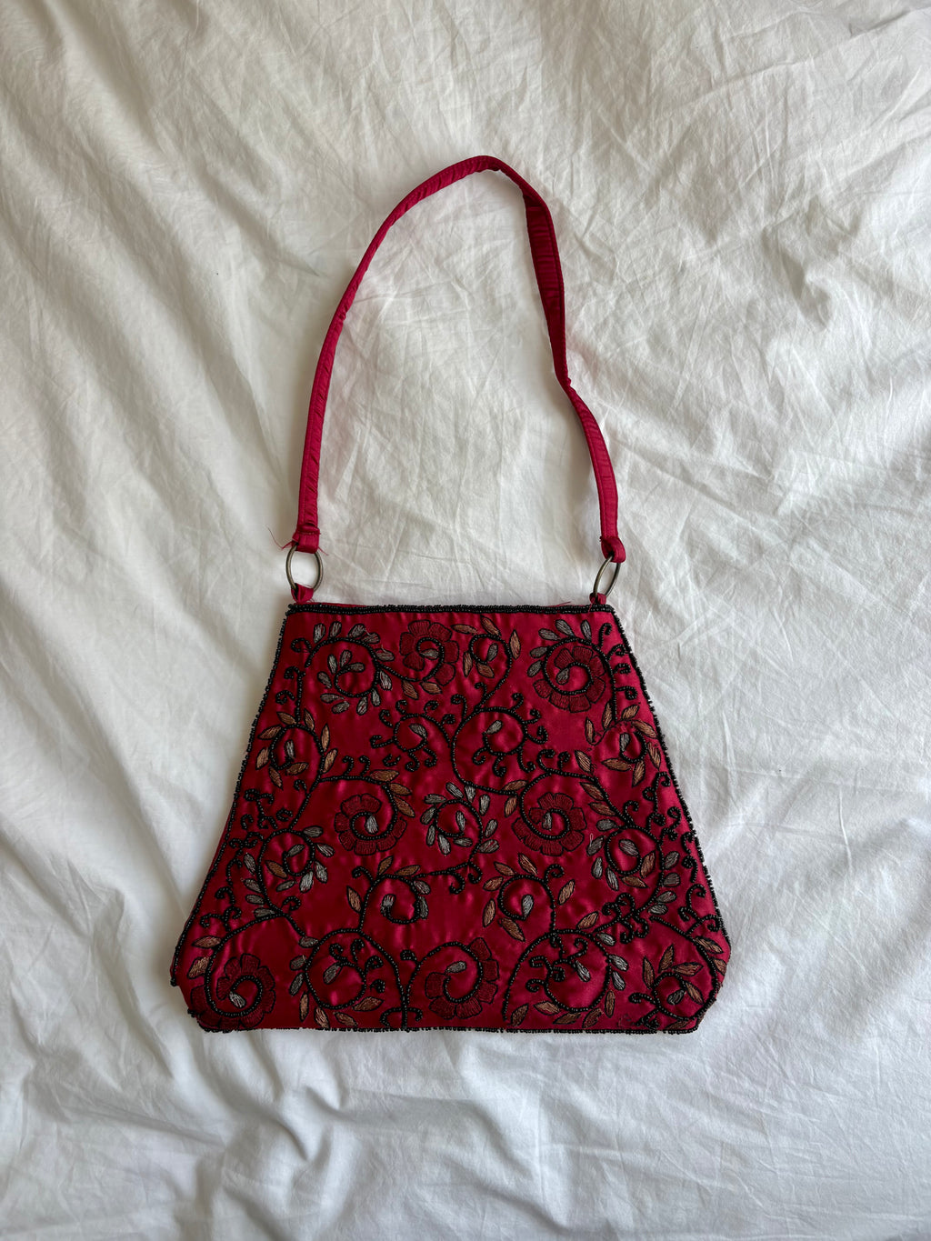 Bolso con cremallera de hombro detalles de prestaría en rama