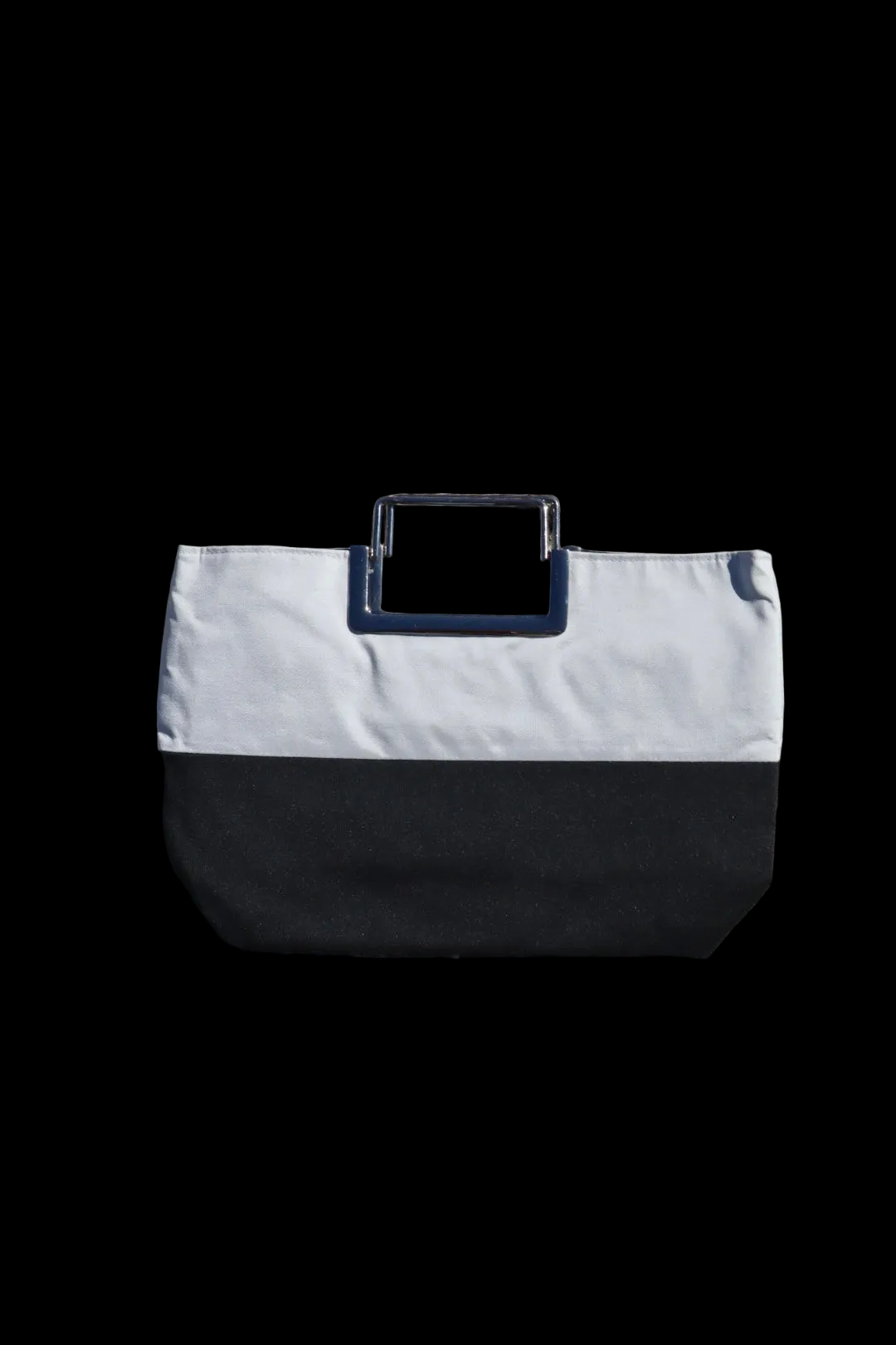 Bolso de mano negro y blanco